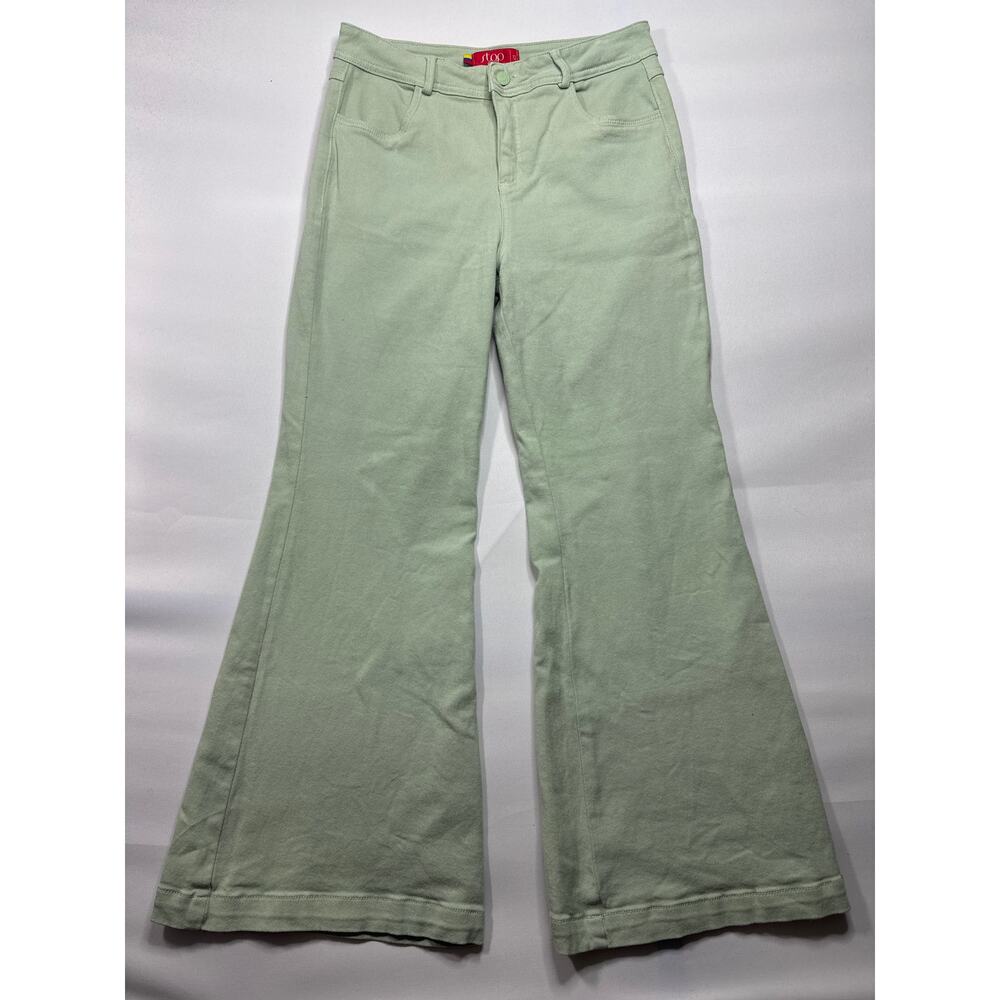 Stop Jeans Women's Vaquero Trio Alto Flare Green Denim Jeans - Size 12 (30x29.5)